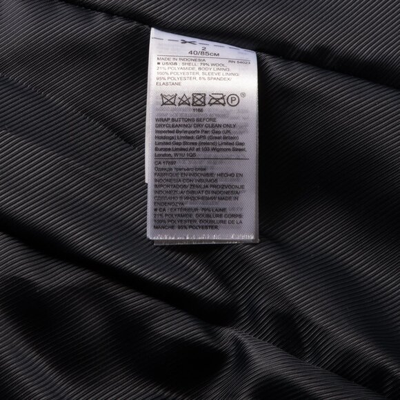 Banana Republic Navy Italian Wool Double Breasted Coat 2 - Picture 6 of 6